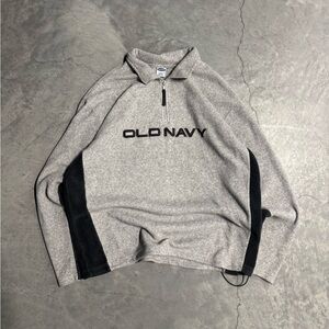 Old Navy Men's Zip-Up Sweater in Gray and Black